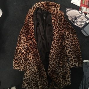 Forever 21 faux fur coat size L never worn